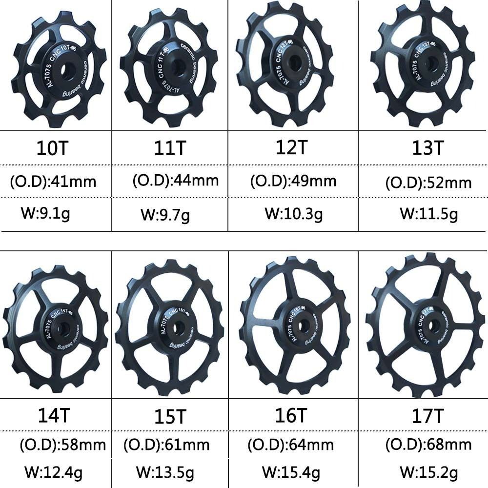 Derailleur Bike Rear Derailleur Bike Jockey Wheel Bicycle Rear Pulley Bike Ceramic Bearing Guide