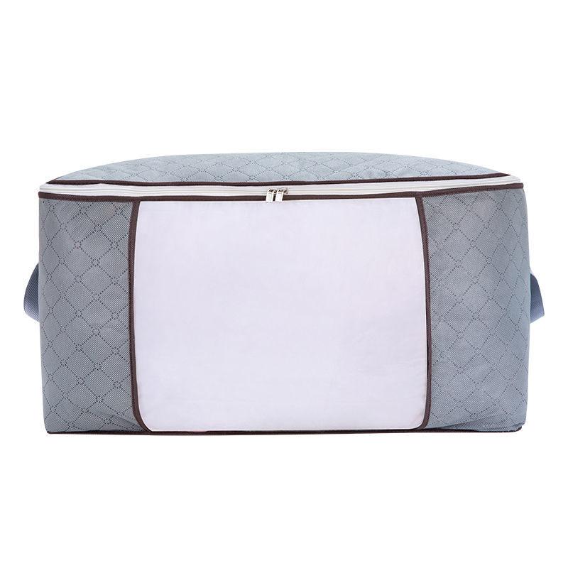 1/2/3/4pc Foldable Bamboo Charcoal Quilt Storage Bag Clothes Sweater Blanket Organizer Box Storage Bag Household Organizations