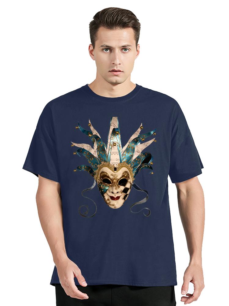 Modna Koszulka T-shirt z Klasyczną Maską Dj Boris Brejcha Letnia Codzienna Koszulka Fitness Bawełniane Topy Męska Odzież Oversize Unisex Koszulka T-shirt