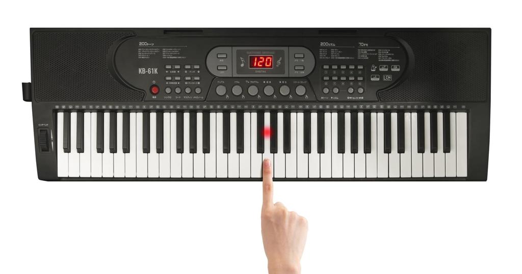 Tokyo Deco Leuchtende Tastatur Elektronisches Klavier 61 Tasten Tragbar 200 Töne 200 Rhythmen 70 Demo-Songs LED-Display Automatische Begleitung Übungsmodus