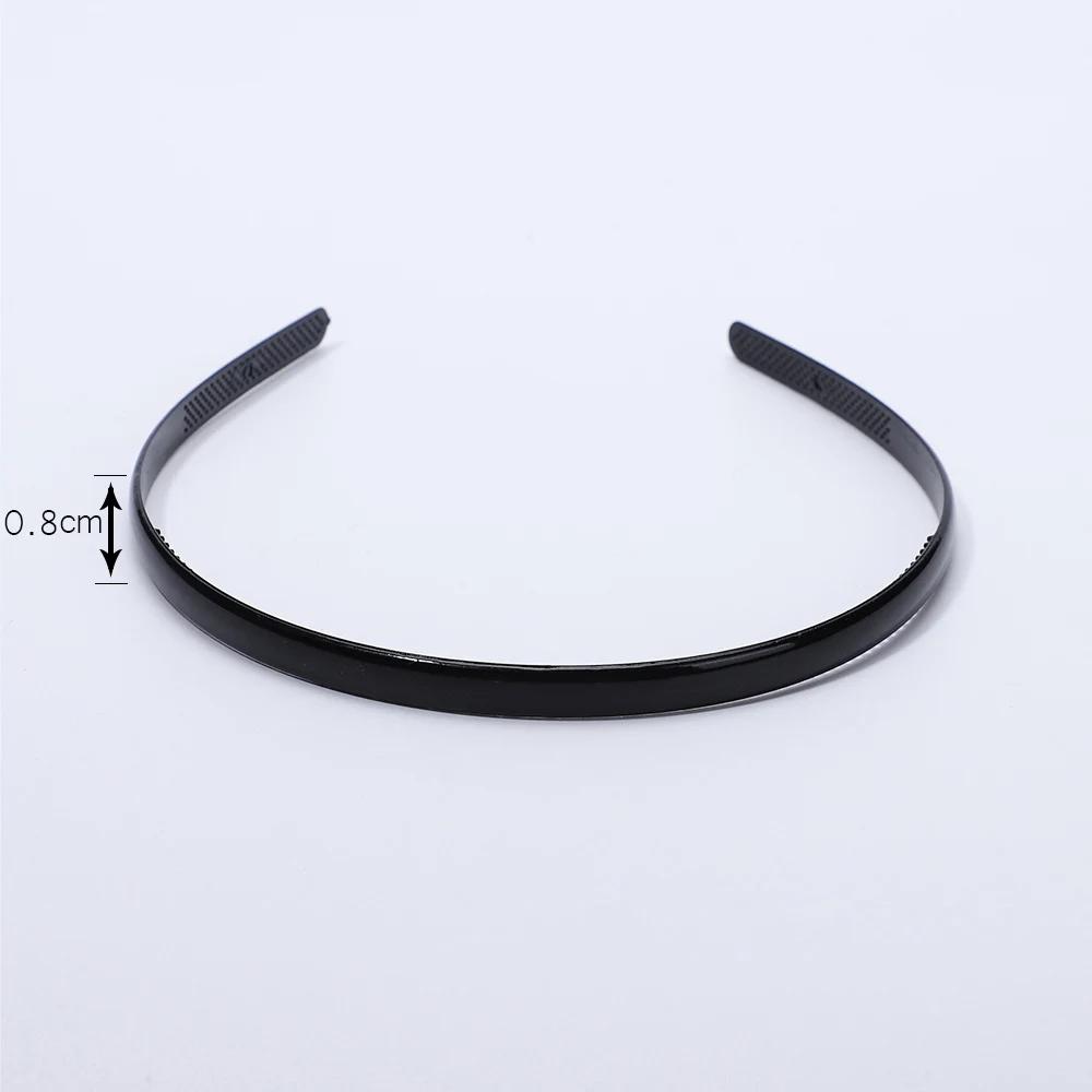 1/7pcs Simple Women Headbands Fashion Head Band for Girls Solid Black Color Casual Hair Accessories Plastic Headbans