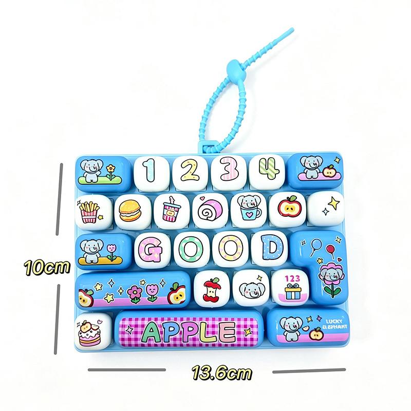1Pcs 2026 Cute 26-Key Stress-Relief Keyboard Creative Mechanical Healing Hanging Decoration Small Gift Accessory
