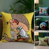 Cartoon A-Asterix And O-Obelix Pillow Case Printed Brushed Fleece Pillow Baby Skin-Touch Eco-Friendly Dye-Sublimat