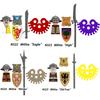 MOC Medieval Building Blocks Castle Knights Army Soldiers Warrior Accessories Warhorse Helmets Shields Armor Toy Gifts S036 DIY