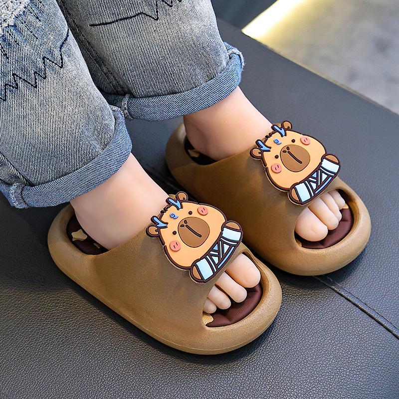 Ao Bing Kapibara Summer Children's Sandals Boys and Girls Non-Slip Soft Sole Bathroom Shower Kids Beach Sandals