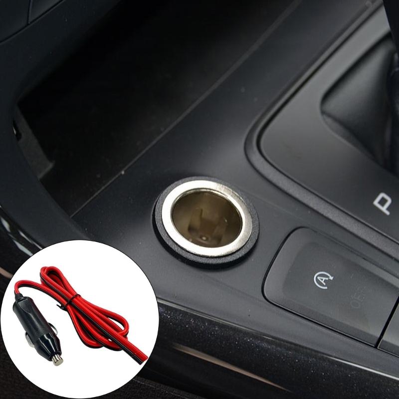 12V 24V Vehicle Auxiliary Outlet Male Head Power Cable with Open End Red and Black Wire for Car Accessories Use