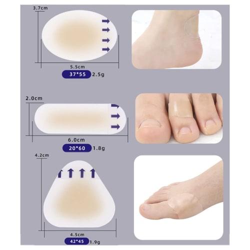 Natiform Anti-Shoe Blister Tape, 3 Styles, 15-Pack, Prevents Blisters, Safe for Long Walks