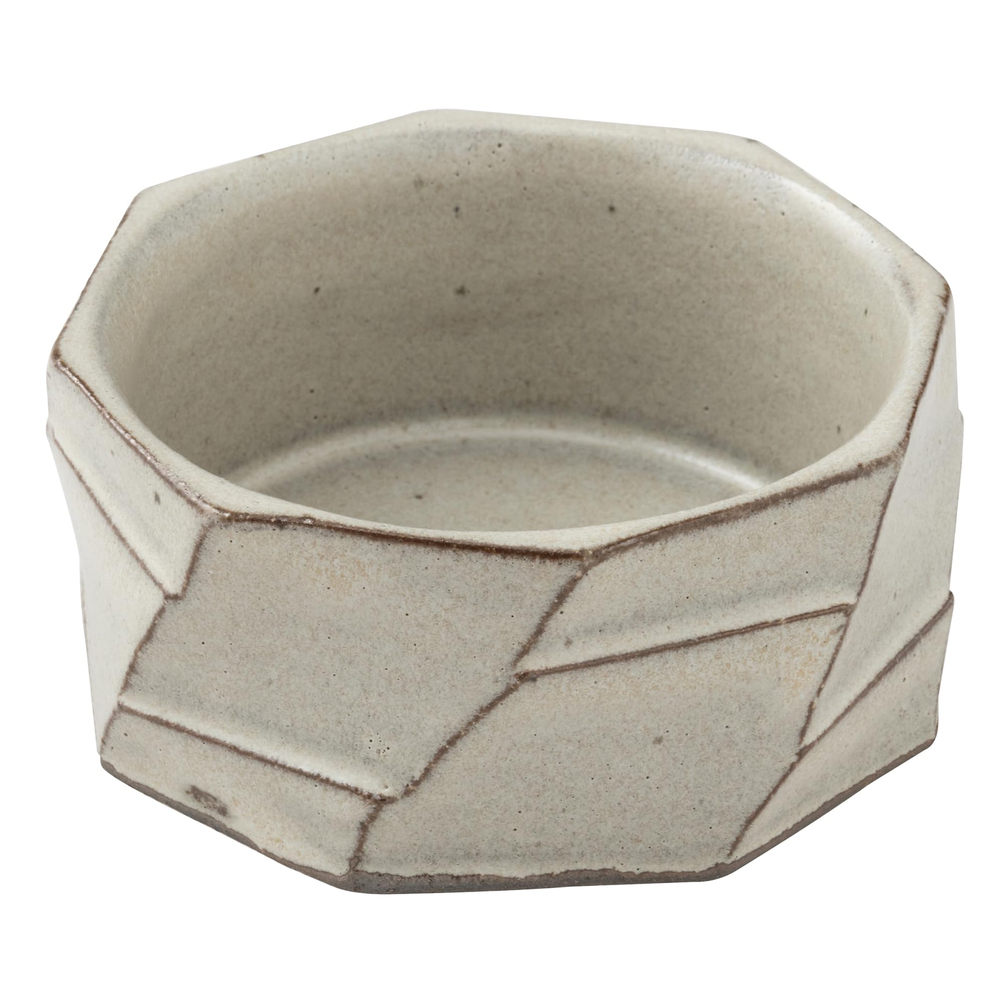 Маруй Сэйто Керамика Сигараки Хэкимон Маленькая миска, Диаметр 9 см, Скошенный, Греж, MR-3-4125