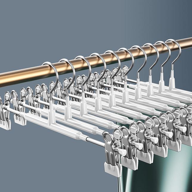 1/3/5 Pcs Rack Clip Stainless Steel Trousers Wardrobe Clip Anti-slip Clothespin Pants Clamp Clothes Hanger for Skirt