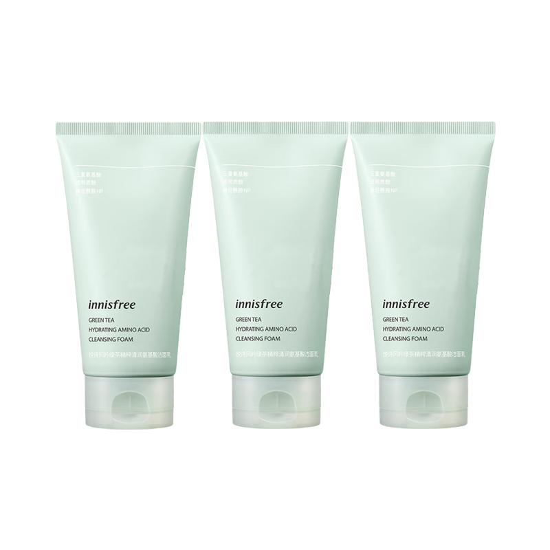 Innisfree Refreshing Cleanser Cleansing, and Oil Control Refreshing New Green Tea Extract Moisturizing Amino Acid Cleanser-150ml3 зелёный