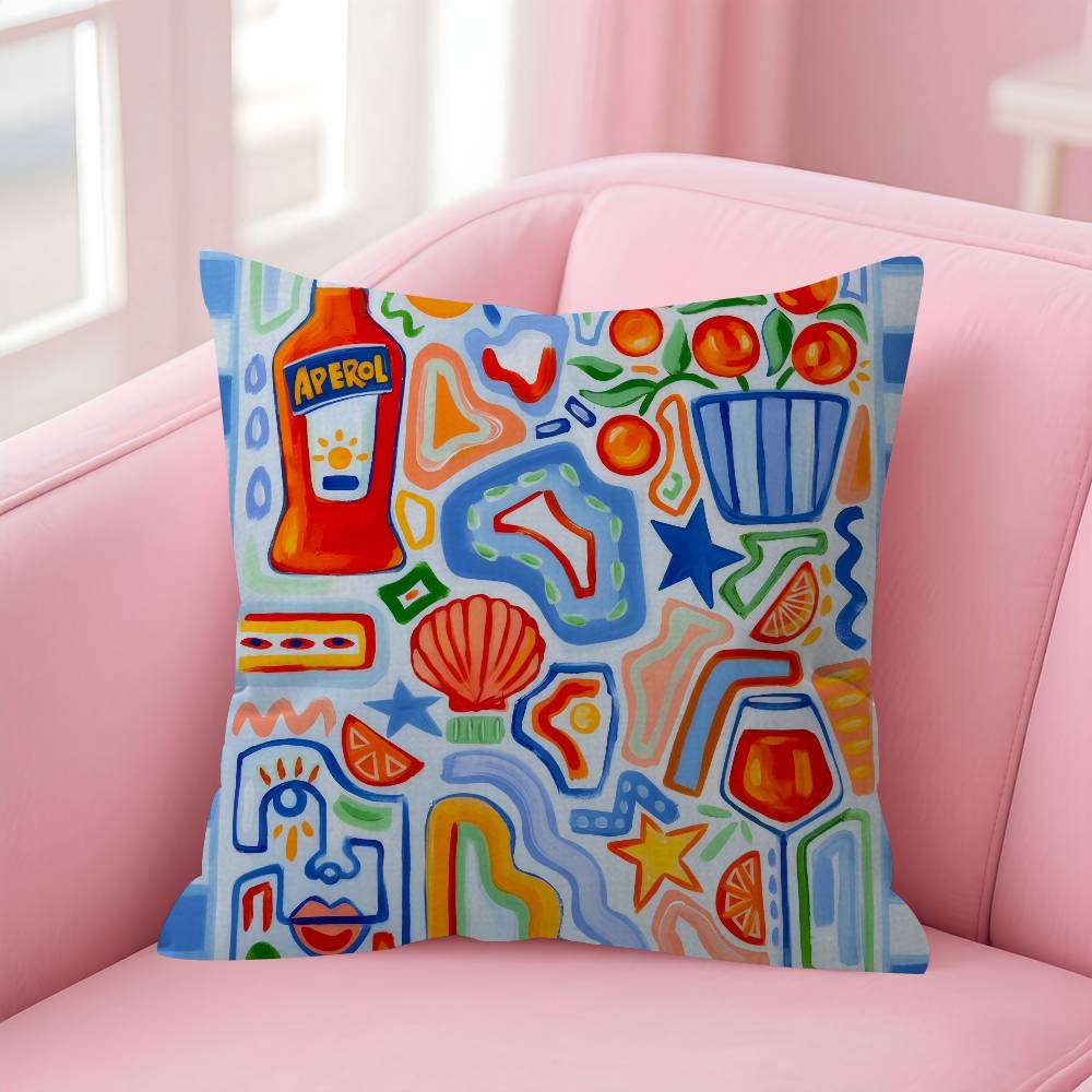 Anime AAperolS SSpritzS  Cushion Cover Car Throw Pillow Case For Sofa Car Christmas Gift