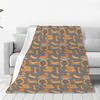 Individuell 3D-gedruckte lustige Dackel-Cartoon-Decken, bequeme weiche Flanell-Sommer-Überwurfdecke für Sofa, Außenbereich, Bett