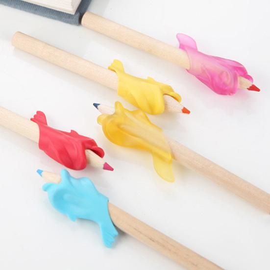 10 Stück Delphin Stifthalter Schreibhaltung Korrekturgerät Kind Schüler Schreibwaren