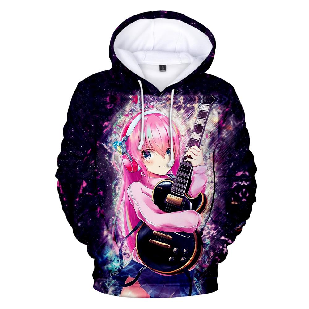 3D Bocchi the Rock Anime Hoodie Long Sleeve Woman Man Sweatshirt Harajuku Streetwear 2023 New Japanese Manga Clothes