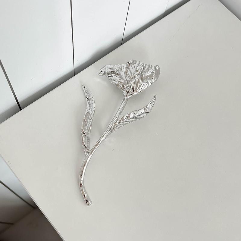 

Vintage Large Vintage Brooch Leaf Shape Metal Flower Brooch Flower Pattern Metal Leaf Brooch Party Wear A2