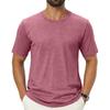 Men Crew Neck Short Sleeve T Shirt Outdoor Casual Basic Top Lightweight Breathable Fabric Fit Comfortable Design