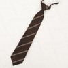 Brown Checkered Striped Neck Tie Pre-Tied Bowtie for Japanese JK School Uniform