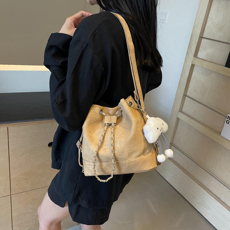 Chic And Stylish Bucket Bag For Women In Black Coffee Khaki And Blue Perfect For Fall Fashion