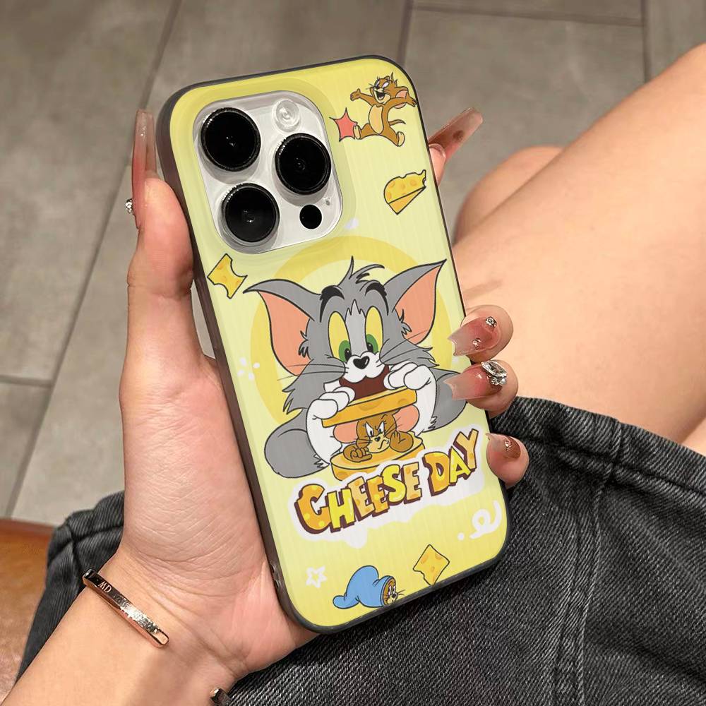 Cartoon T-Toms And J-Jerrys For IPhone 17 16 15 14 13 12 11 Pro Max Plus Pro Clear Phone Cover Non-Slip Shell