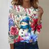 Long Sleeve Shirts For Women Cute Print Graphic Tees Blouses Casual Plus Size Basic Tops Pullover