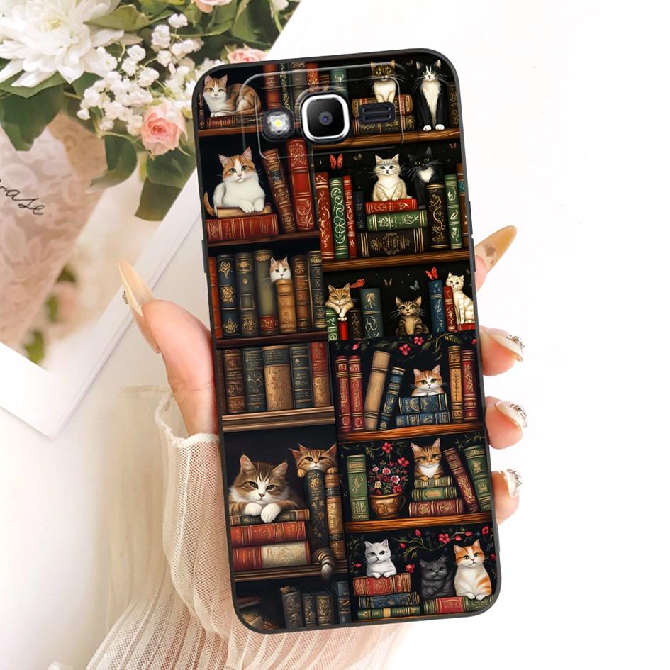 For Samsung Galaxy J2 Prime Case Cute Cartoon Cat Shockproof Silicone Soft Cover For Samsung J5 Prime On5 2016 G570 G570F Fundas