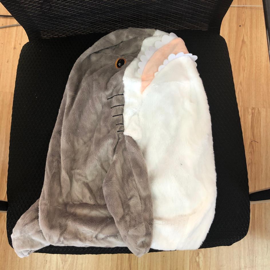 80/100/140cm Giant Shark skin Plush Toy Soft Plush Shark Skin Semi-finished Coat Fish Pillow Toys Dolll Gift for Kids Child