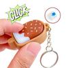 3D Printed Ice Cream Clicker Keychain Decompression Button Keyring Fidget Toy Home Office Worker Anxiety Stress Relief Desk Toy