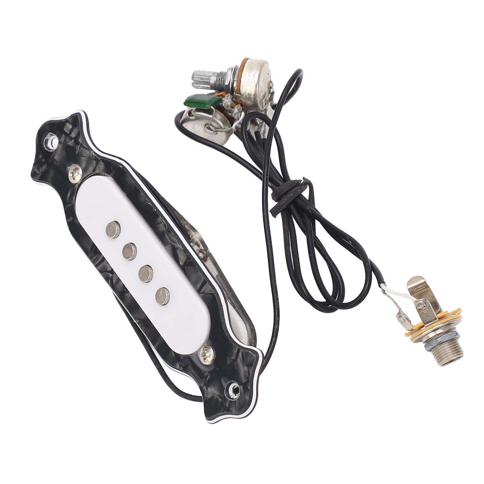 

Звукосниматель для акустической гитары, 4 струны, замена звукоснимателя с медной катушкой для практики и выступлений чёрный