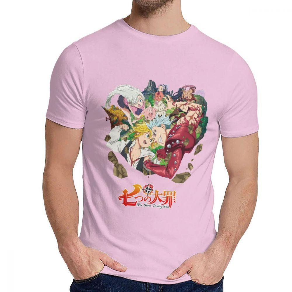 Unisex Tee Shirt The Seven Deadly Sins Comfortable Stylish Man S O Neck Cartoon Print T