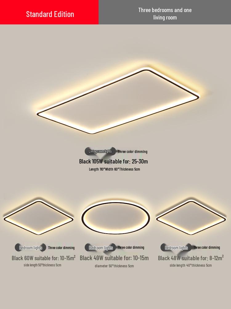 2025 Modern LED Ceiling Light with Remote Control - Minimalist Style for Master Bedroom & Living Room