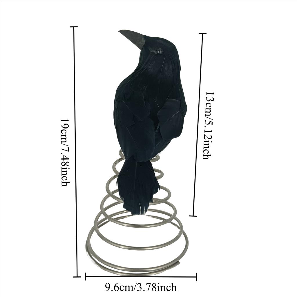 Halloween Crow Mini Tree Topper Spooky Halloween Tree Ornaments Miniature Christmas Treetops Ornaments for Party Supplies