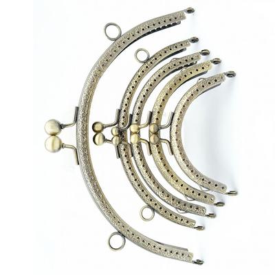 Diy Metal Semicirc Frame Purse Handle Coin Bags Metal Kiss Clasp Lock Frame