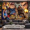 League of Legends Personalized Tapestry Support Custom Name, Wall Art Home Decoration
