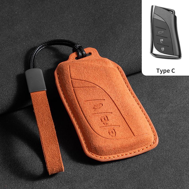 Interior Mouldings Leather Car Key Case For Lexus NX GS RX IS ES GX LX RC 200 250 350 LS 450H 300H 2017 2018 2019 2020 Suede Key