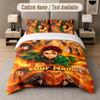 Demon Slayer 3Pcs Bedding Set, Personalized Custom Name Text, 1 Duvet Cover & 2 Pillowcases For Bedroom