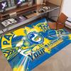 Custom Rug Parramatta Eels Pattern Print Name Text Soft Non‑Slip Floor Carpet for Home Indoor Decoration