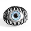 Eye-catching retro devil's eye ring - adjustable open design jewelry