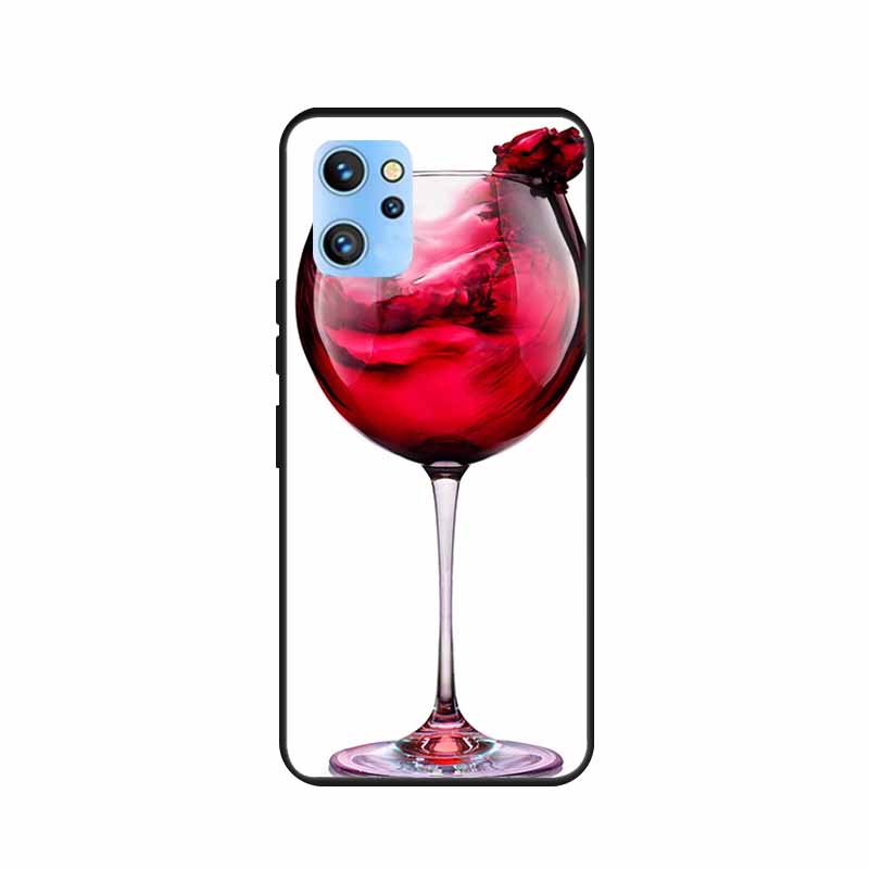 Etui do telefonu Umidigi A13 Pro 2022 Kwiaty Czarny Silikonowy Tylny Pokrowiec Miękki Pokrowiec TPU Do Umidigi A13S Etui A 13 S Coque Funda Torba