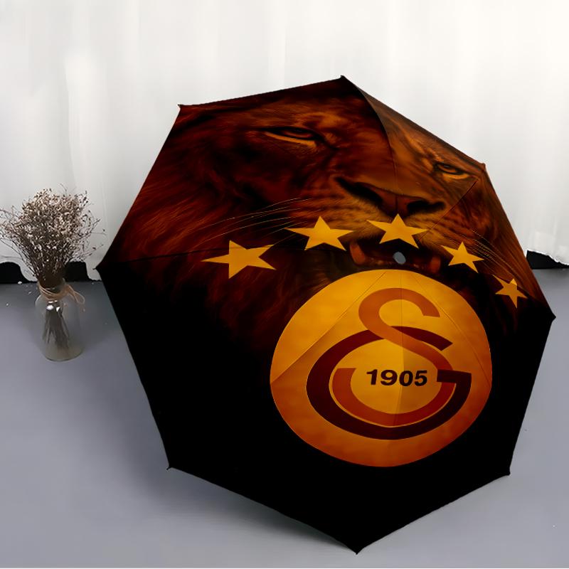 Printed Galatasaray S .KPrinted Folding Umbrella,Outdoor,Leisure,And Travel Umbrella,Durable Umbrella Fabric,Birthday And Holiday Gift