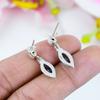 Natural Amethyst, Larimar Gemstone 925 Solid Sterling Silver Earring 1" Q3h07