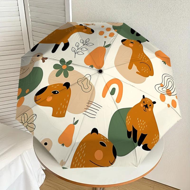 1pc Capybara, Nature Automatic Open/Close Umbrella, Formal Events - Ideal Gift for Family or Friends, Outdoor Accessory Yy251211108