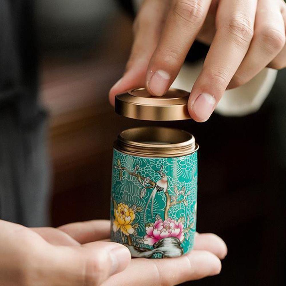 Vintage Mini Tea Canister Sealed Tea Storage Jar Tea Storage Container  Home Decoration
