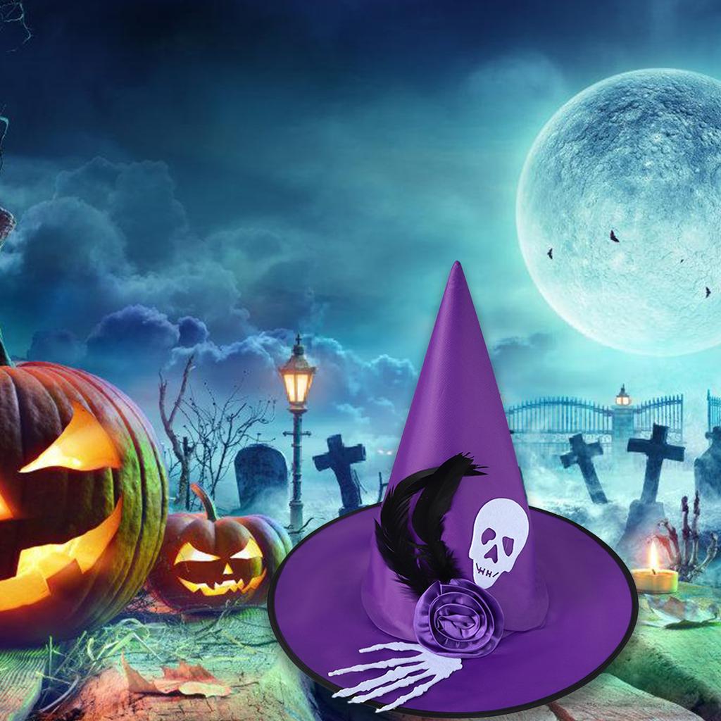 Witch Hat for Halloween Party Spiderwebs Wizard Caps Cosplay Costume Accessories Headwear Masquerades Hat Festival Supply