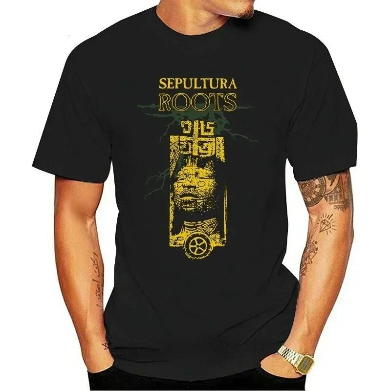 Metal Punk Retro Decadent Style Laid-back Short-sleeved T-shirt Black Plus-size Short-sleeved Pure Cotton Top with A Round Neck