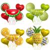 Hawaii Fruit-themed Fruit Balloons - Watermelon, Orange, Lemon, Pineapple - Aluminum Foil Balloon Set for Birthday Party Decoration