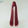 700g Alta Qualità 59" 150cm Lunga Dritta Parrucca Cosplay Con Frangia Biondo Marrone Rosso Verde Blu Resistente al Calore Colori Capelli Parrucche Anime