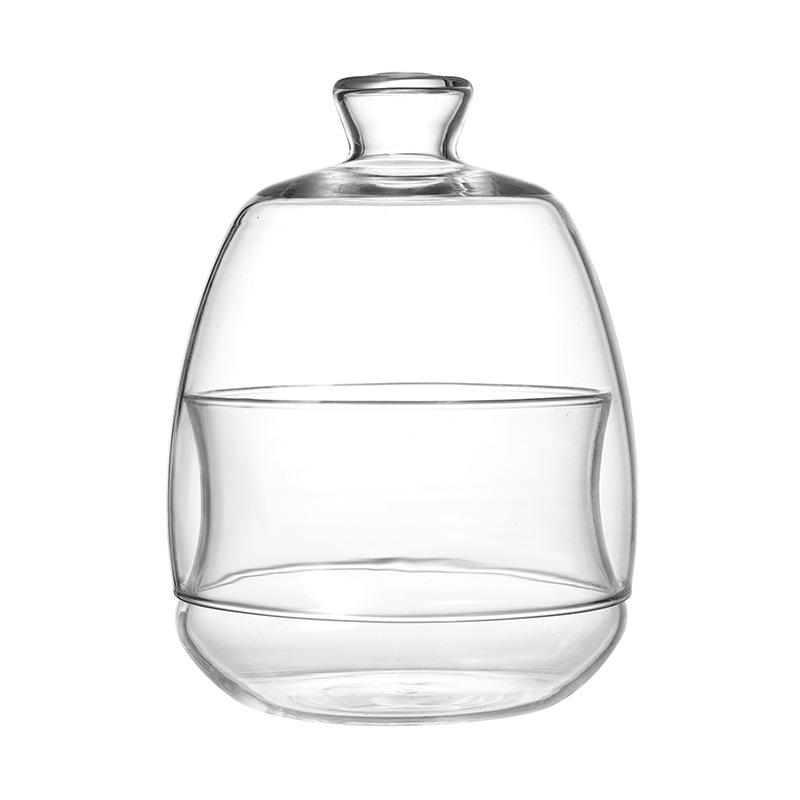 Household Glass Sealed Jar with Lid Sugar Jar High Borosilicate Tea Jar Coffee Shop Storage Box High Temperature Resistance