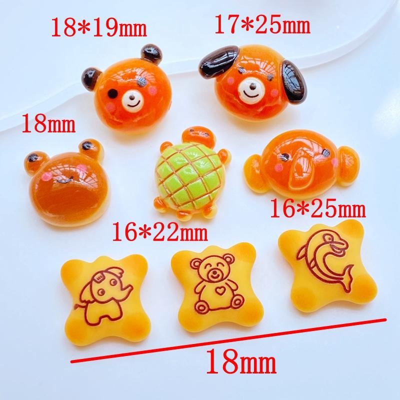 

8Pcs New Cute Resin Biscuit Animal Flat Back Cabochon Scrapbooking Hair Bow Center Embellishments DIY Accessories