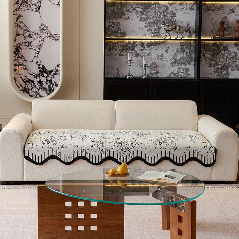 Premium Leather Sofa Special Cushion  New Fixed Non-Slip Cover Cloth Towel Four-Season Universal Seat Cushion