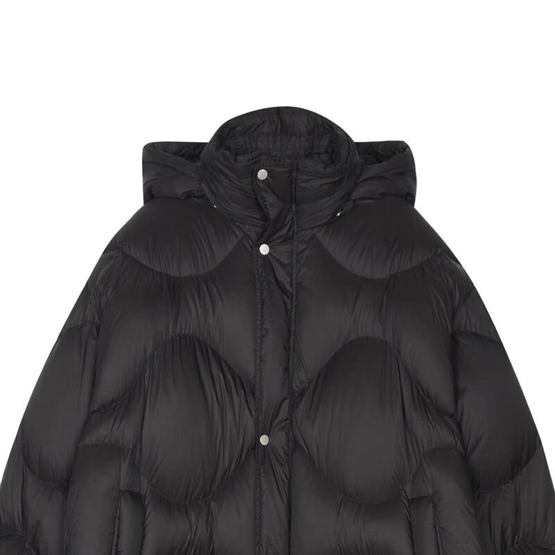 LESS 2024 Winter Loose Fit Hooded Extra-Long Down Jacket